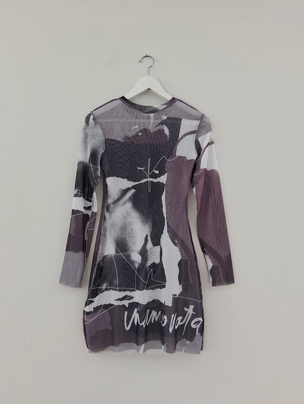 Inamorata Vita Mini Dress Mesh Purple Abstract - Picture 13 of 14